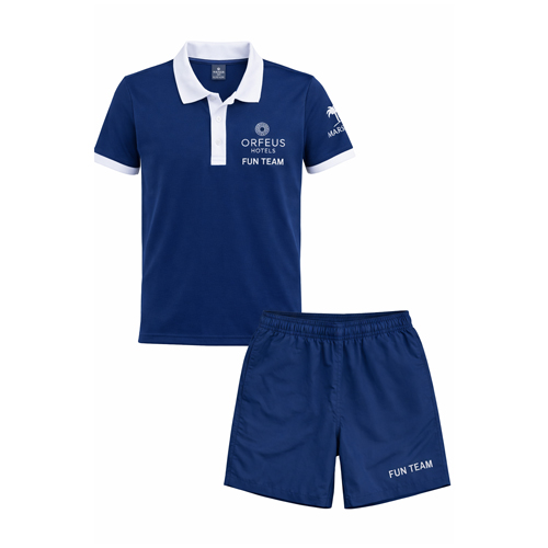 Erkek Lacivert Polo Yaka Şort Takımı (Fun Team Konsept)