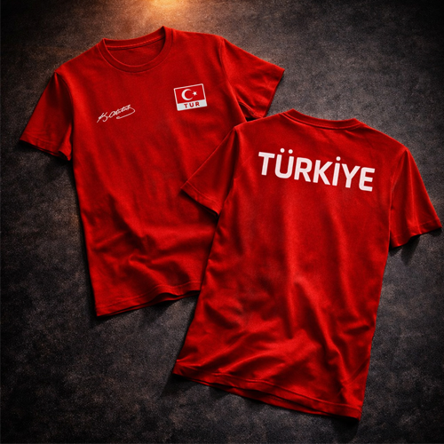 Erkek Türkiye Baskılı Basic Tişört