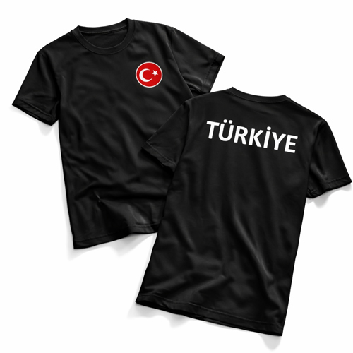Erkek Türkiye Baskılı Basic Tişört