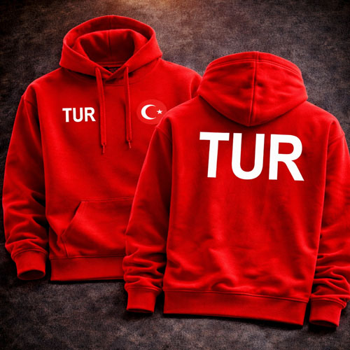 Türkiye Baskılı Kapüşonlu Sweatshirt
