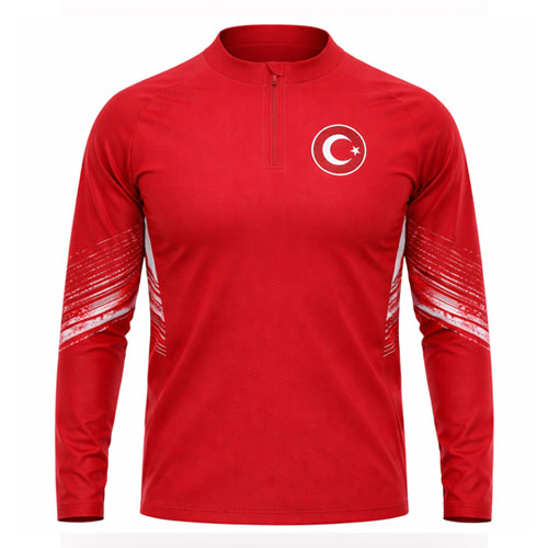 Türkiye Kırmızı Uzun Kollu Antrenman Üstü